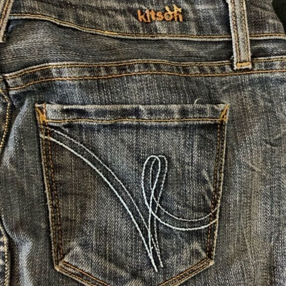 🎄Kitson ‘Play Me’ Raw Hem Jean Mini Skirt - Picture 5 of 9